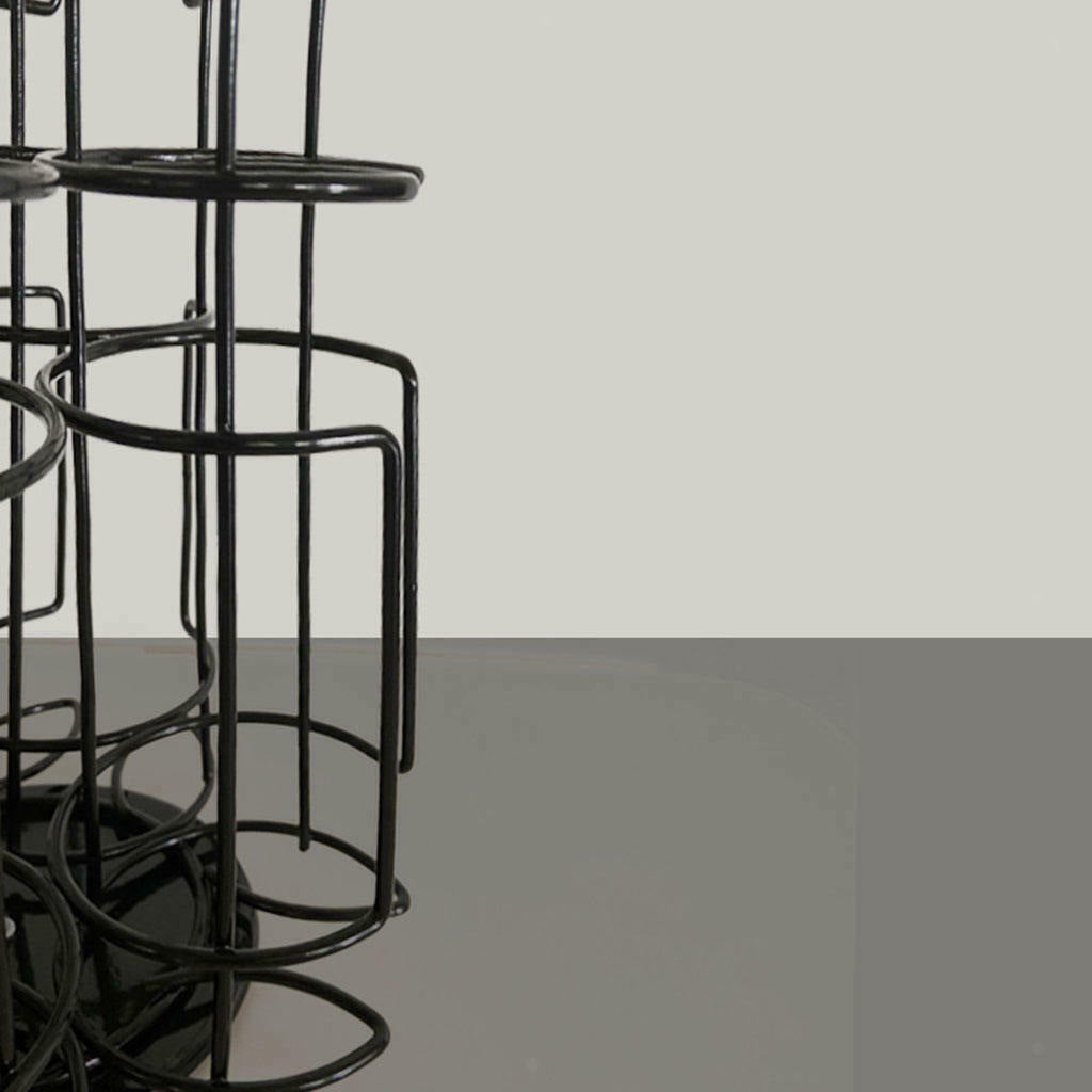 Revolving Rotating Coffee Pod Holder Tower Stand Capsules Storage Black