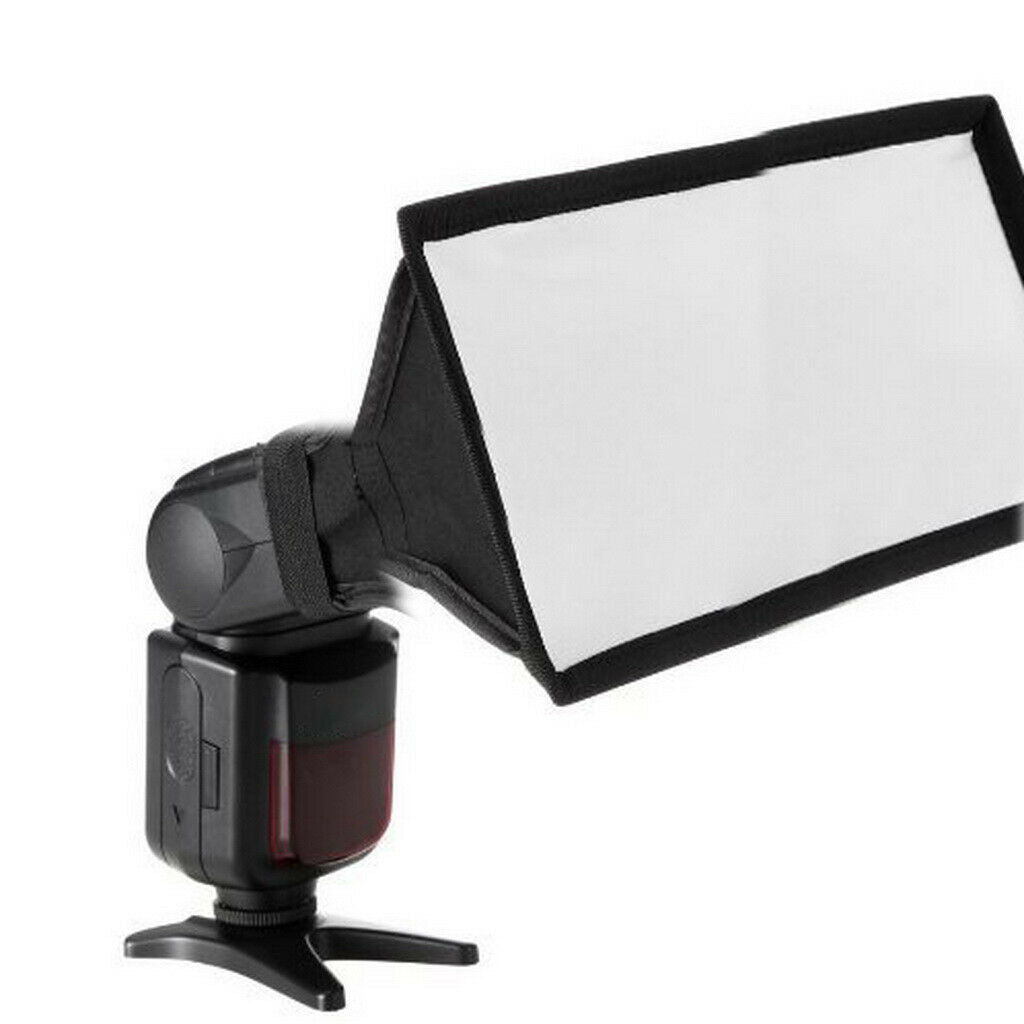 8x15cm Digital SLR Camera Flash SoftBox Diffuser Portable Foldable Universal