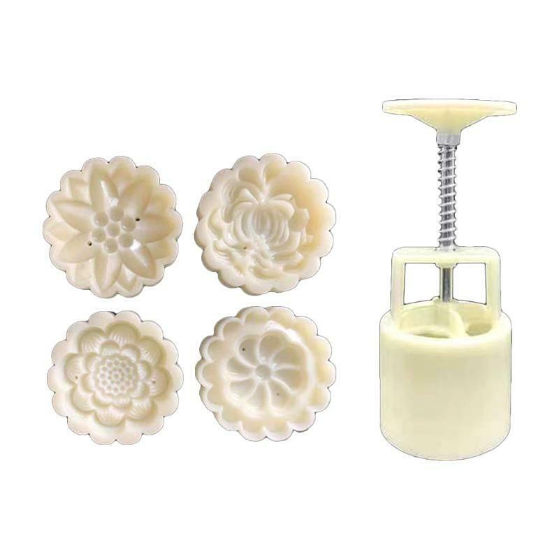 50g Hand-Pressure Moon Cake Mould Flower Cake Moon Stamp Moon Blossom Pastry