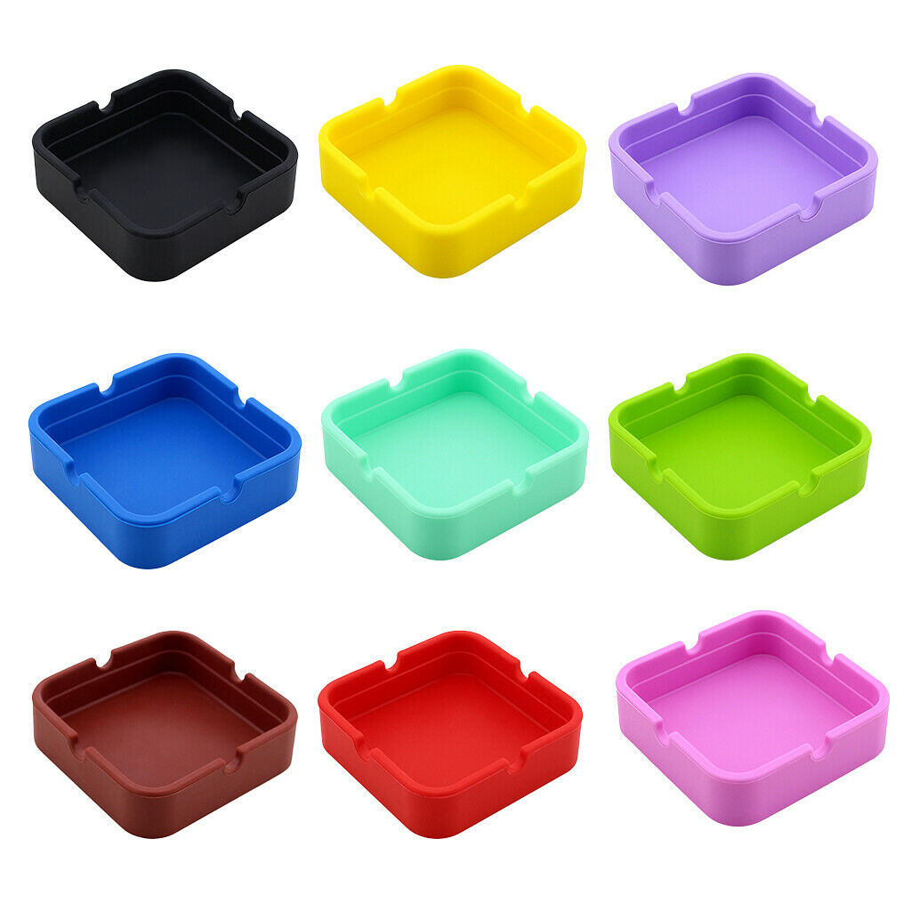 Silicone Ashtray Cigarette Ash Tray Pub Plastic Ashtray Garden Black