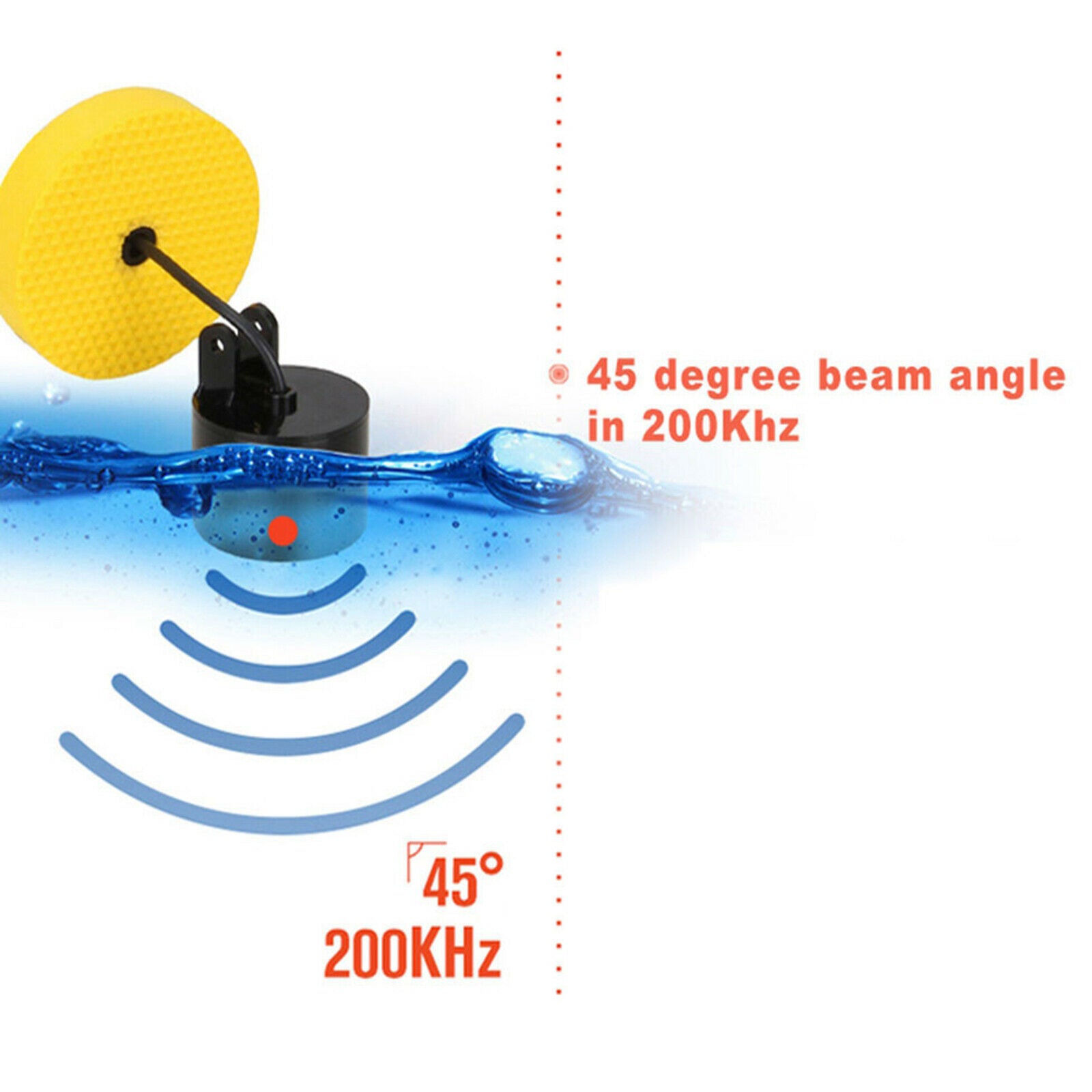 Fish Finders Alarm 100M/328ft Portable Fishing Sonar Sensor Locator Monitor