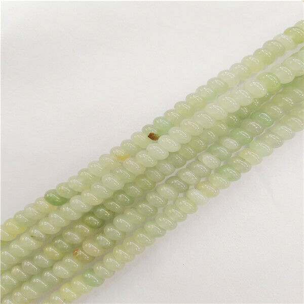 1 Strand 8x5mm Natural Green New Jade Rondelle Abacus Spacer Beads 15.5" HH9350