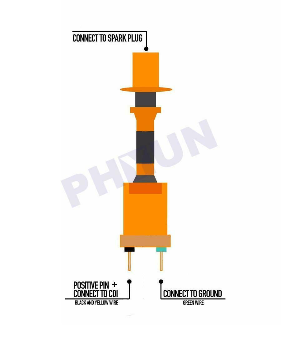US Racing CDI Box 6Pin+ Ignition Coil +Spark Plug for GY6 50-150cc Moped Scooter