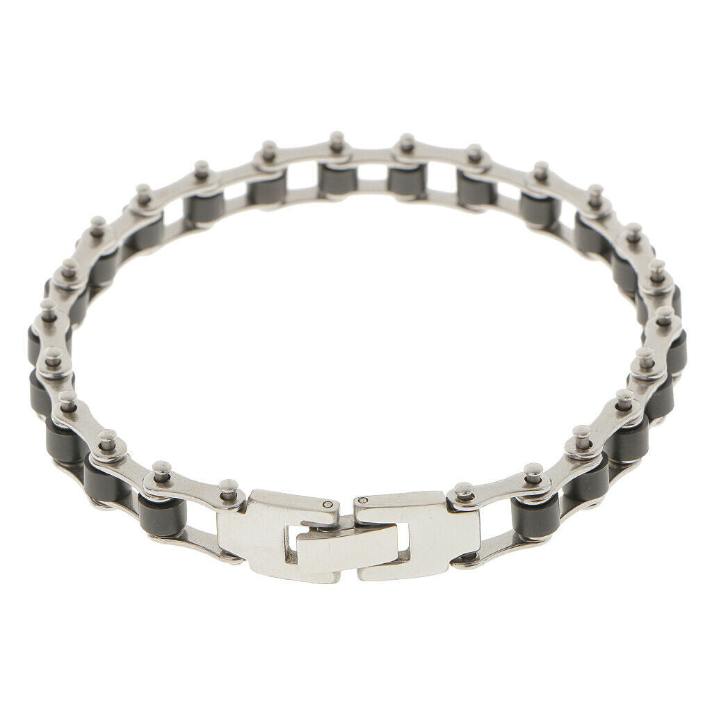 Bike  Chain Style Stainless Steel Mens Bracelet