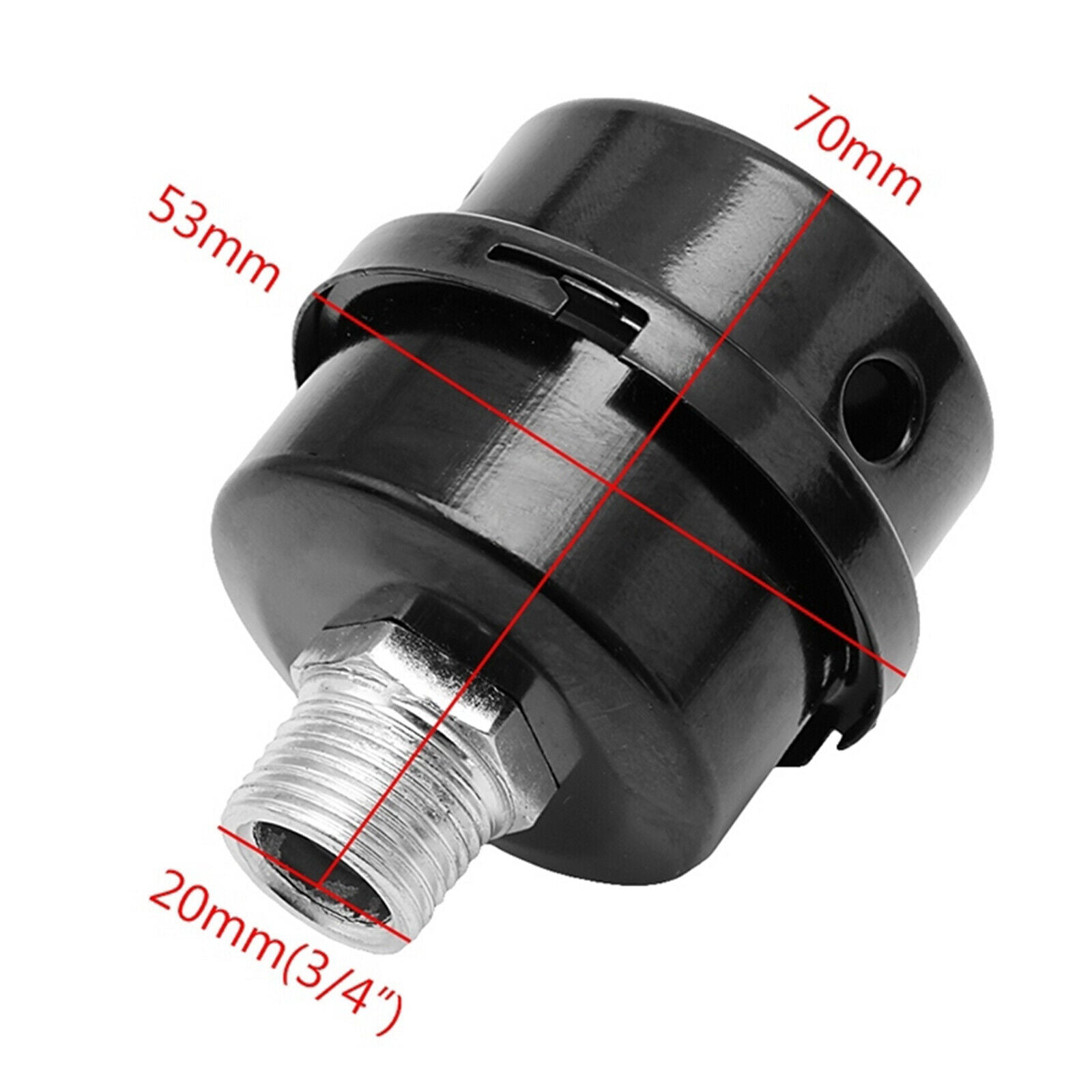 Thread Alloy Air Compressor Intake Filter Noise Muffler Silencer 20mm