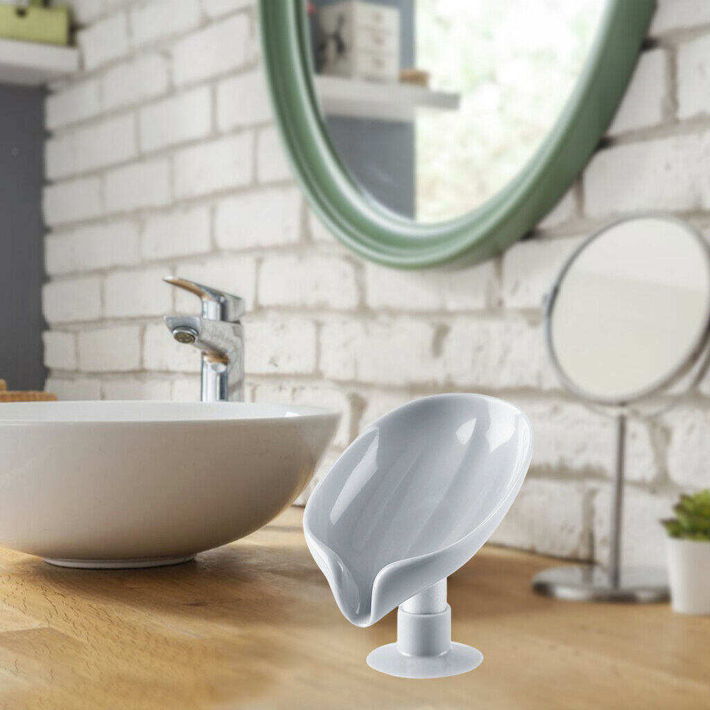 2X Creative Soap Holder Bathroom Soap Storage Box Soap Saver Tray Grey