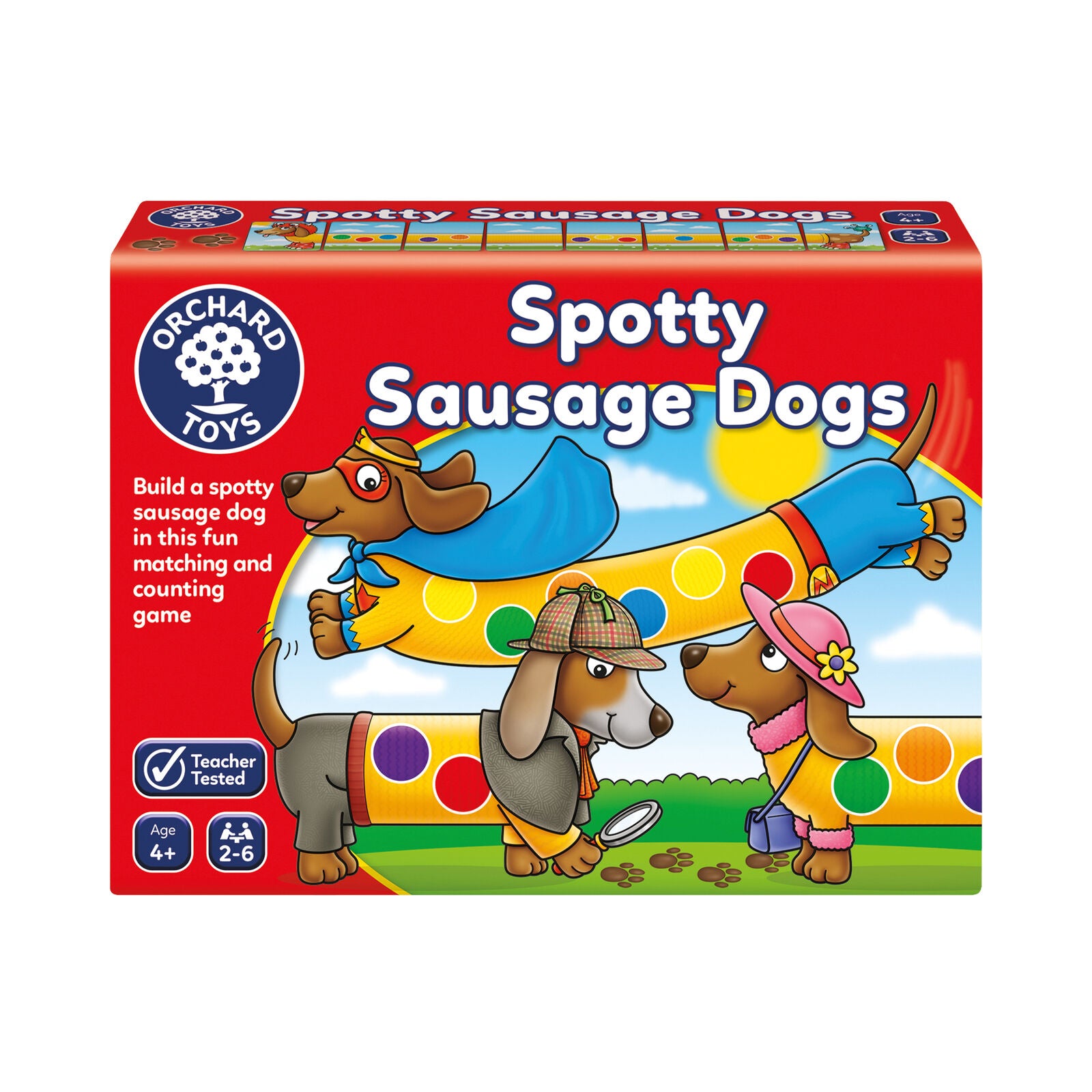 Orchard Toys 104 Spotty Sausage Dogs Match & Counting Game Family Children 4+