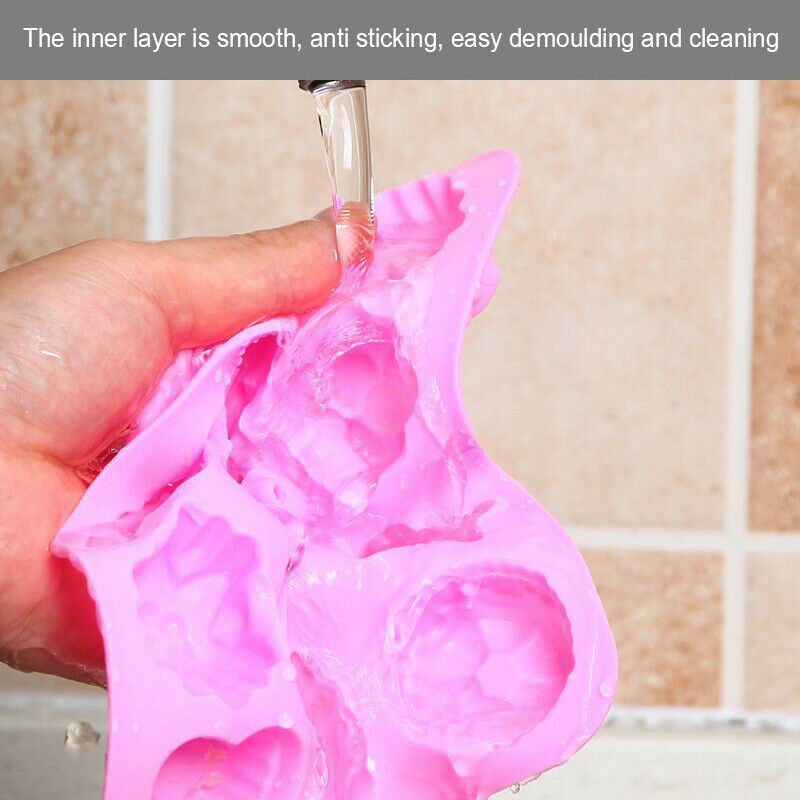 2X 12 Cavities Flowers Shape Silicone Soap Mold Ice Cake Candy DIY Tray Mould