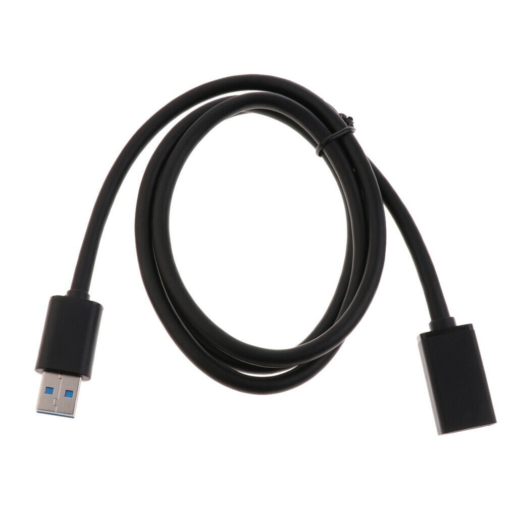 USB 3.0 Male to Female Black Extension Cable for HDD Hard Disk 1 Meters
