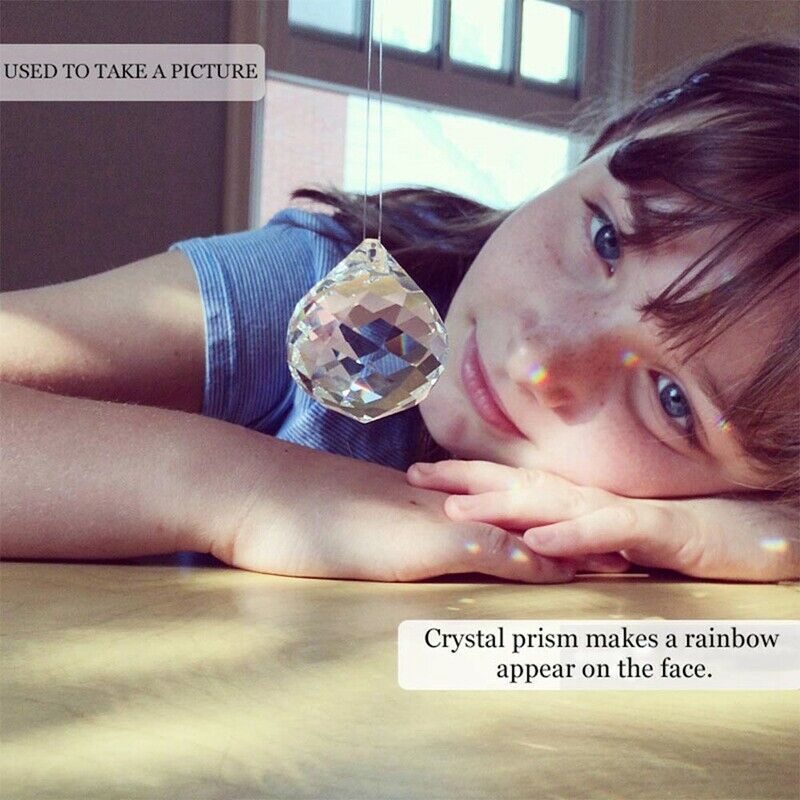24 Pcs Crystal Balls Prism Suncatcher Rainbow Pendants Maker Hanging Crystals M3