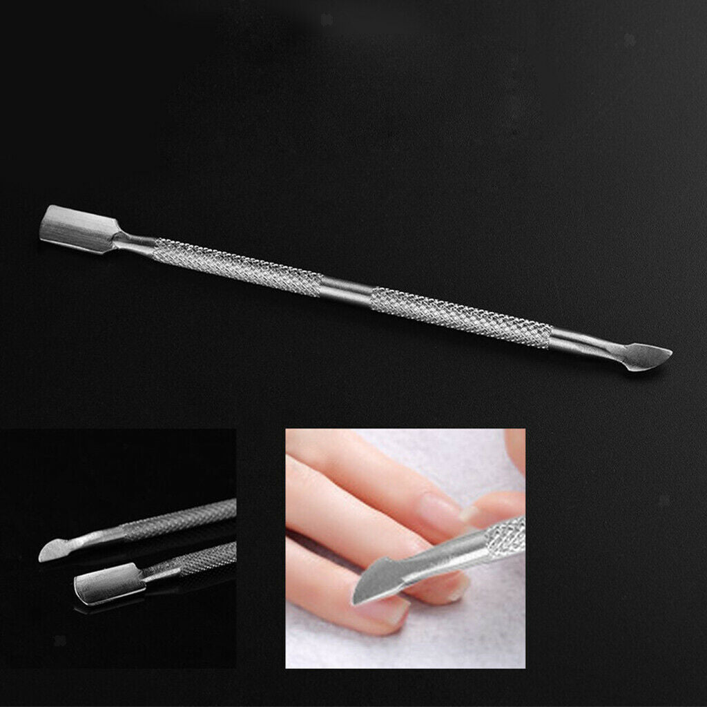 4x Rustproof Cuticle Pusher Spoon Gel Nail Remover Manicure Pedicure Tool