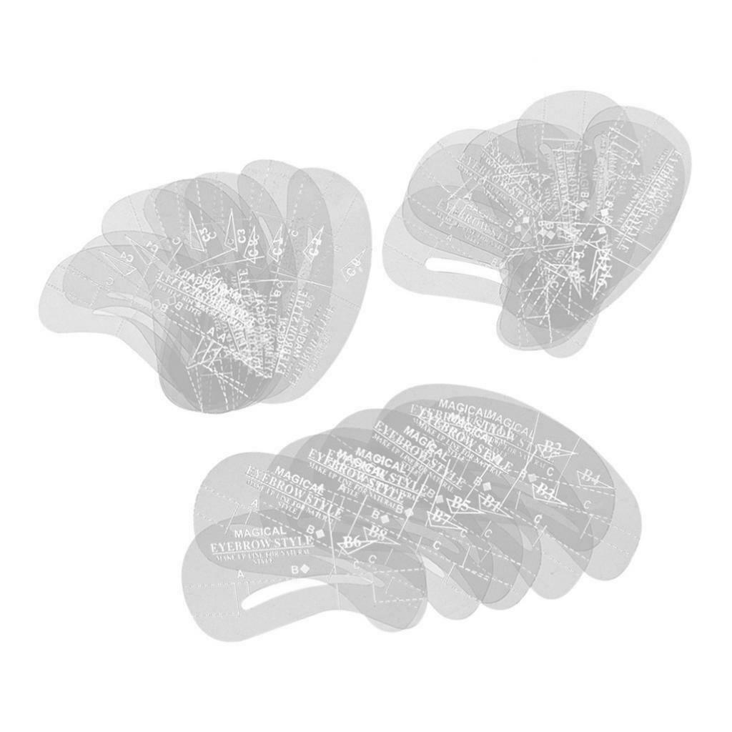 24pcs Eyebrow Shaper Stencils Brow Drawing Templates Guide DIY Beauty Tools