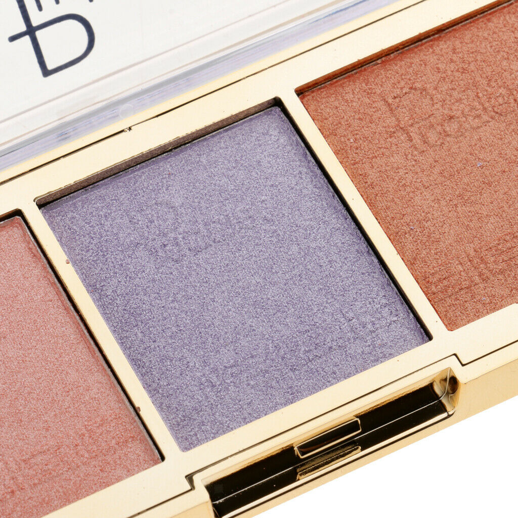 3Color Face Makeup Glow Shining Bronzer Highlighter Concealer Powder Palette 03#