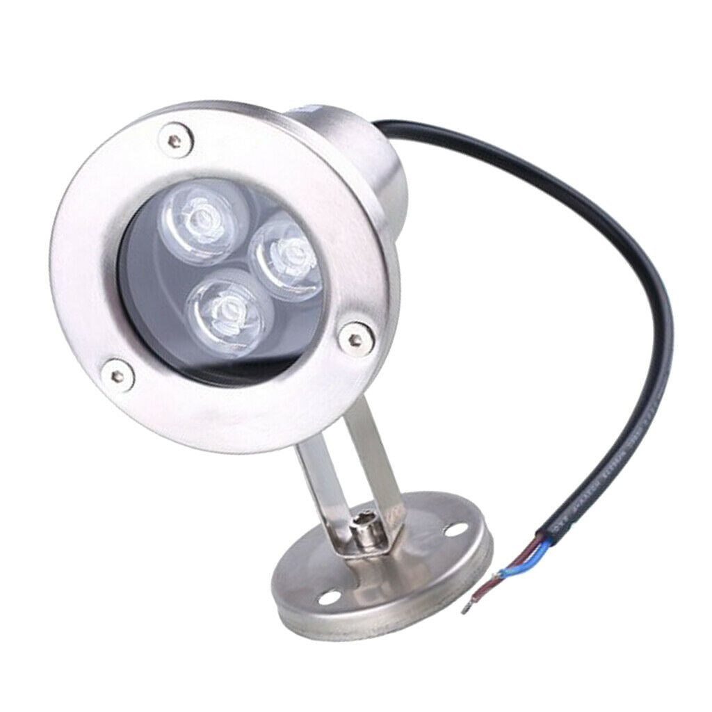 12V Waterproof Underwater LED Spotlight Aquarium Tank White Lighting
