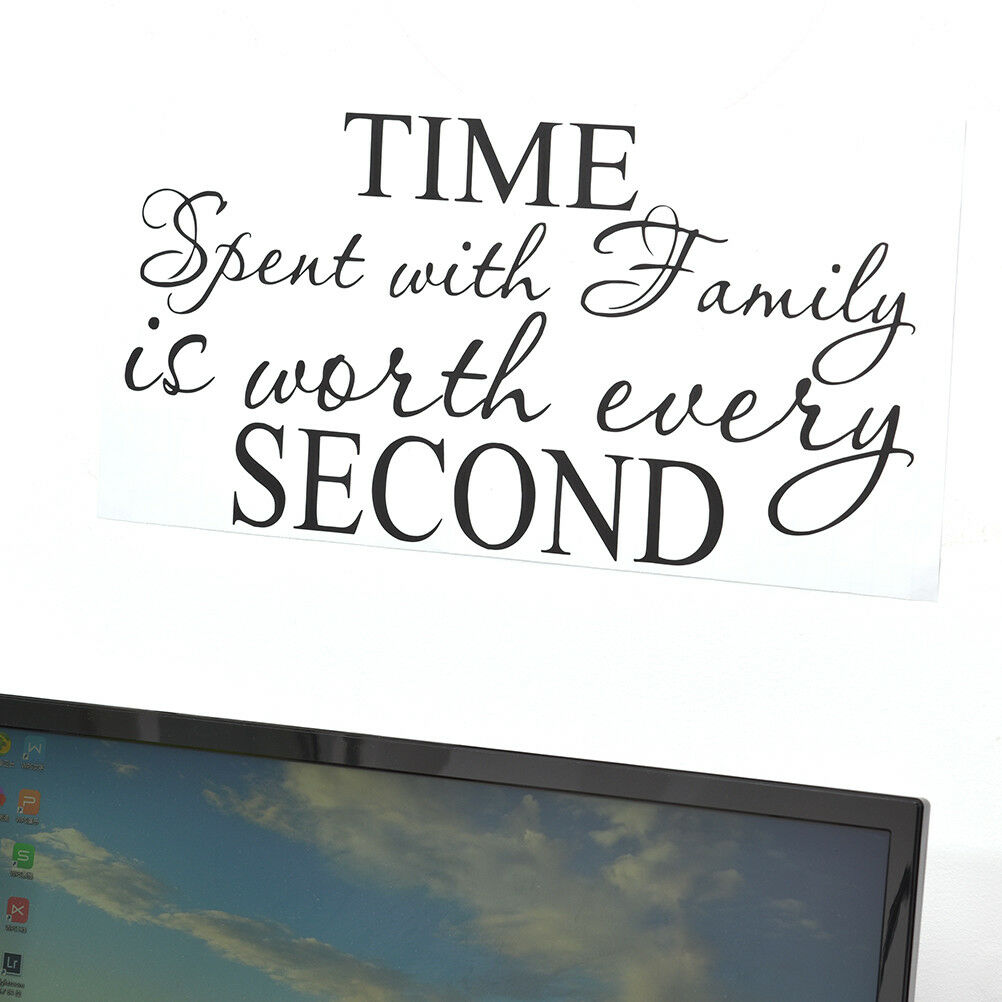 1pc time spent with family is worth every second art wall stickers home d.l8