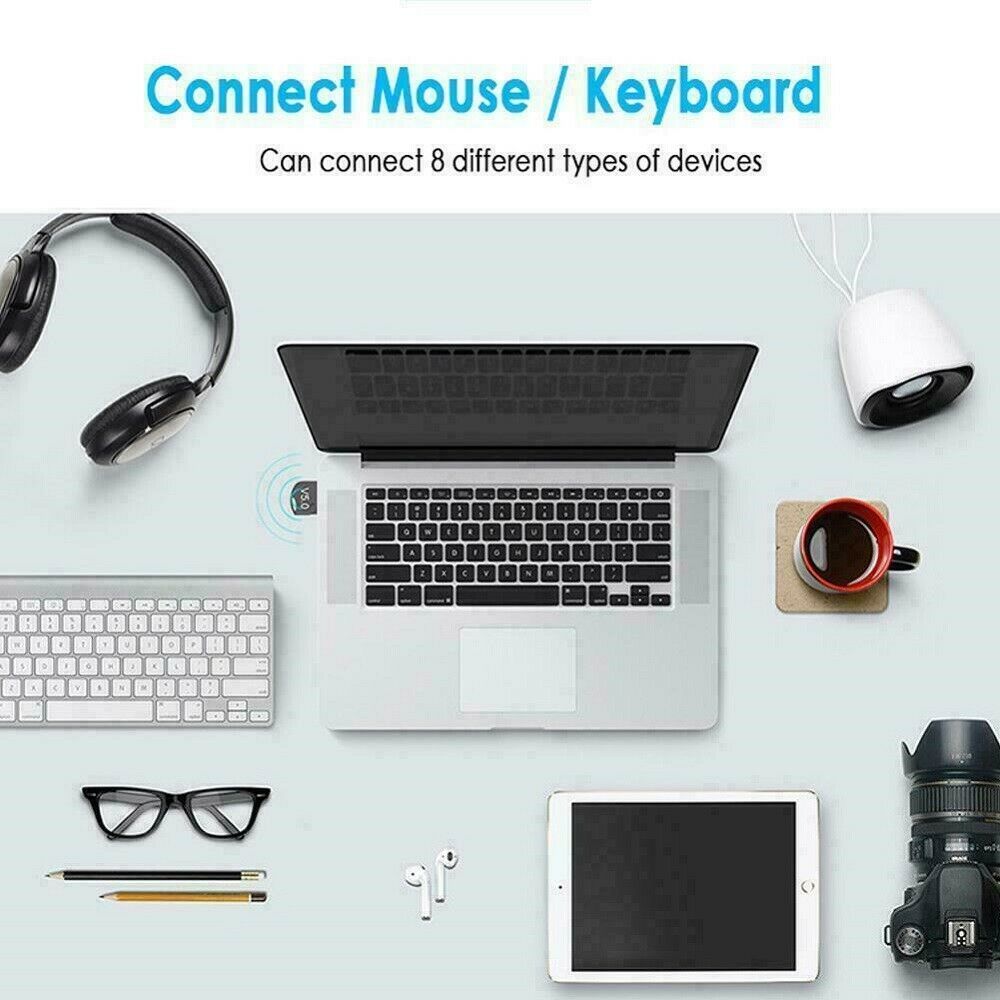 USB Wireless Bluetooth 5.0 Adapter Dongle Stereo Receiver Audio For PC Laptop TV