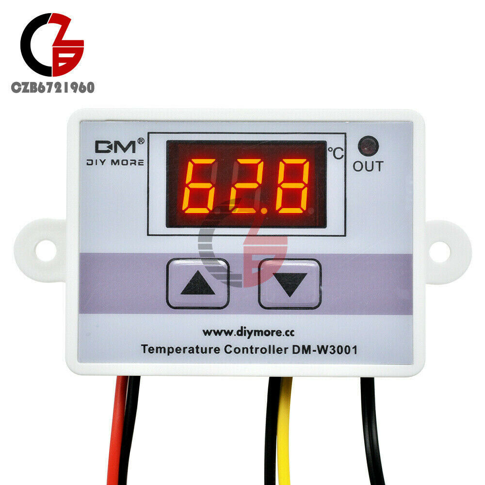 AC 220V w3001 LED Temperature Controller 10A Thermostat Control Switch Probe
