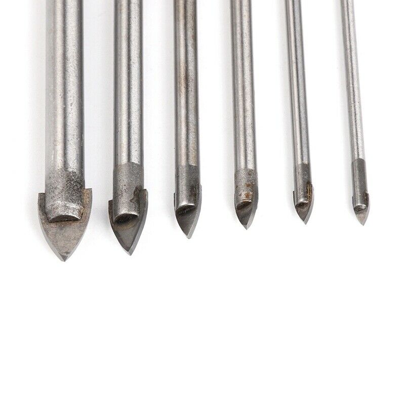 6Pcs 3-10Mm Ceramic Tile Bit Diamond Glass Hard Tiles Spade Drill Ground CarbiA8