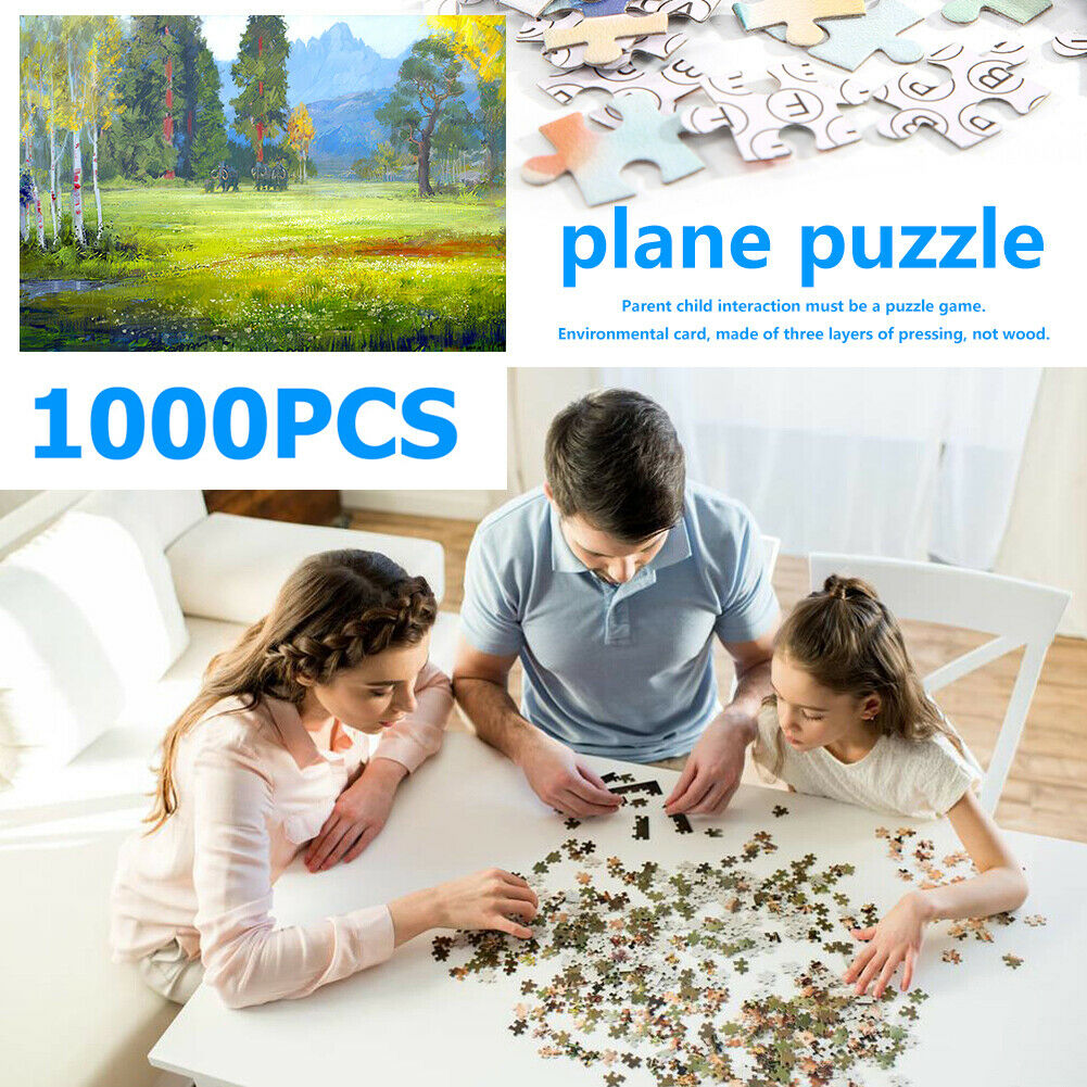 1000pcs DIY Green Lawn Puzzle Educational Learning Jigsaw Assembling Toys @