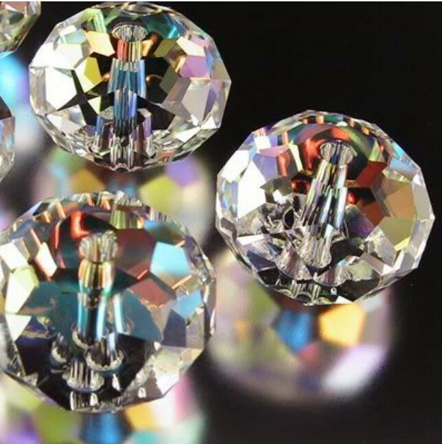 new 1000Pcs 3x4mm Clear Crystal Gem Beads AB+
