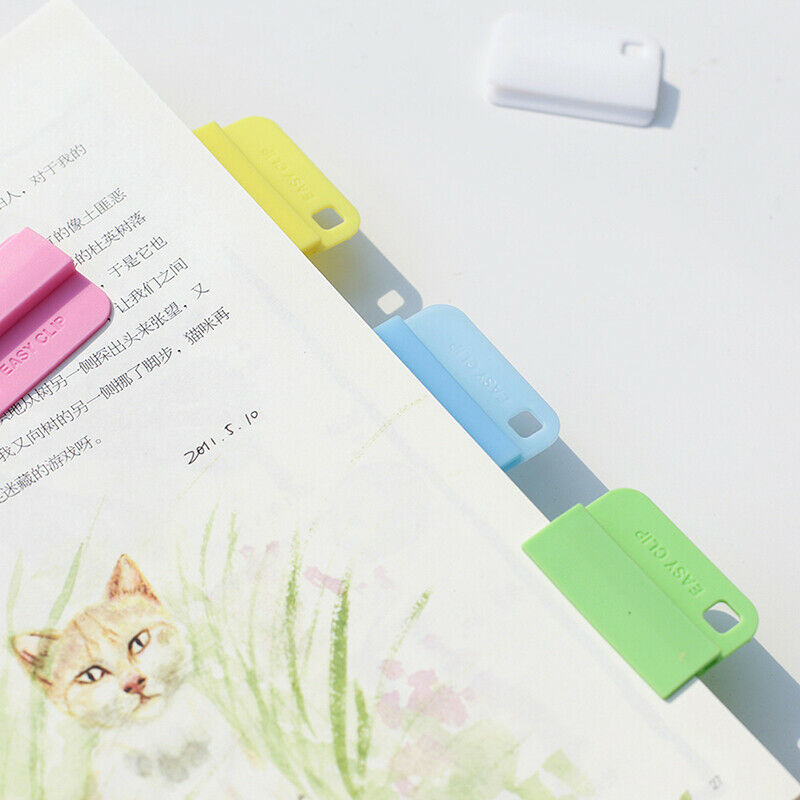 6pcs Multi Color Plastic Easy Clip Memo Bookmarks Office Planner File Div.l8