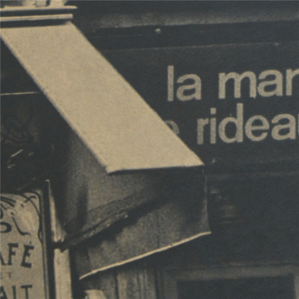 couple paris cafe kraft paper poster customer bedroom background wall sti.l8