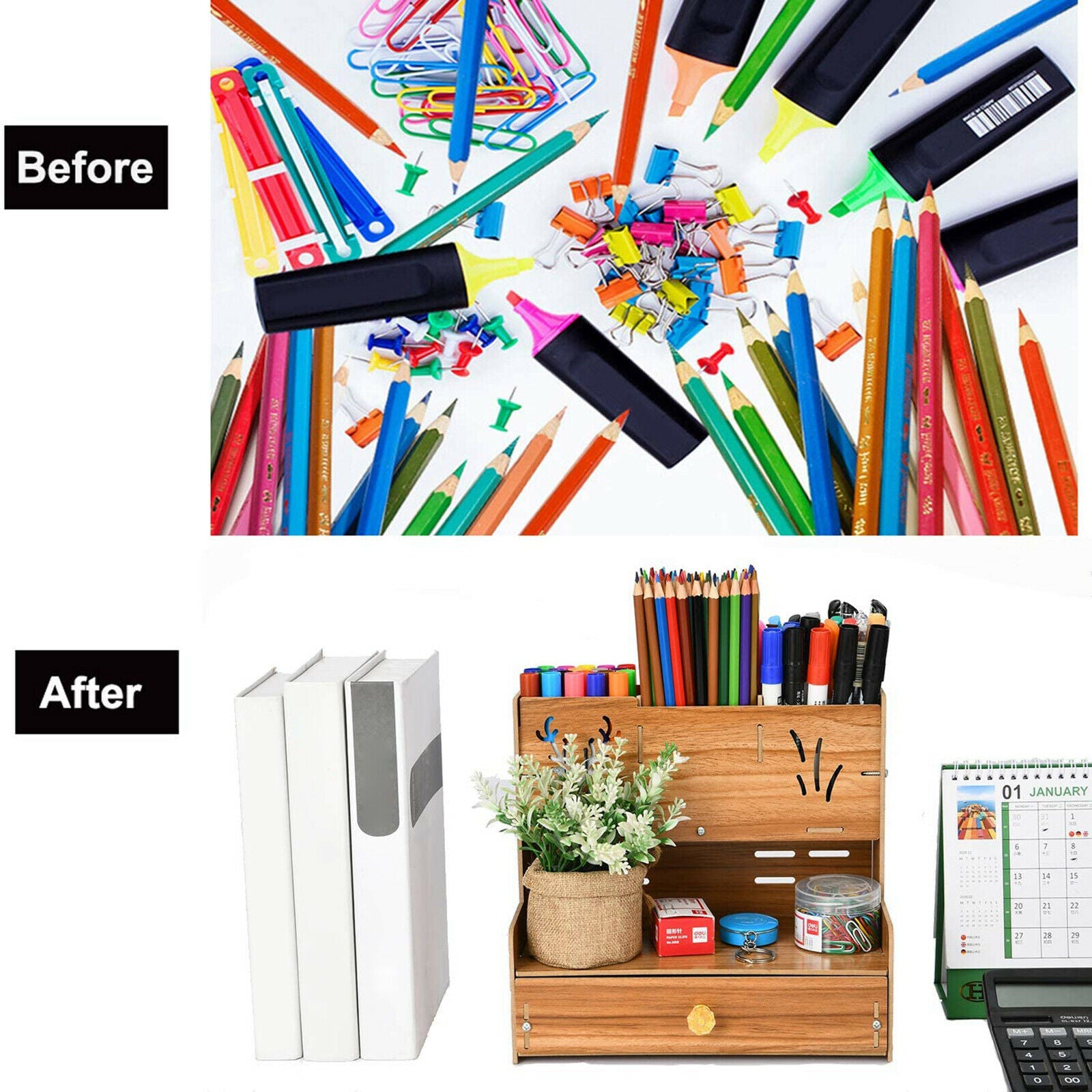 1pc Nordic Style Pen Organizer Pen Holder for Home Pencils Rulers Erasers