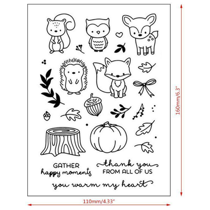 Cute Cartoon Animals Metal Cutting Dies And Clear Stamp Set For DIY