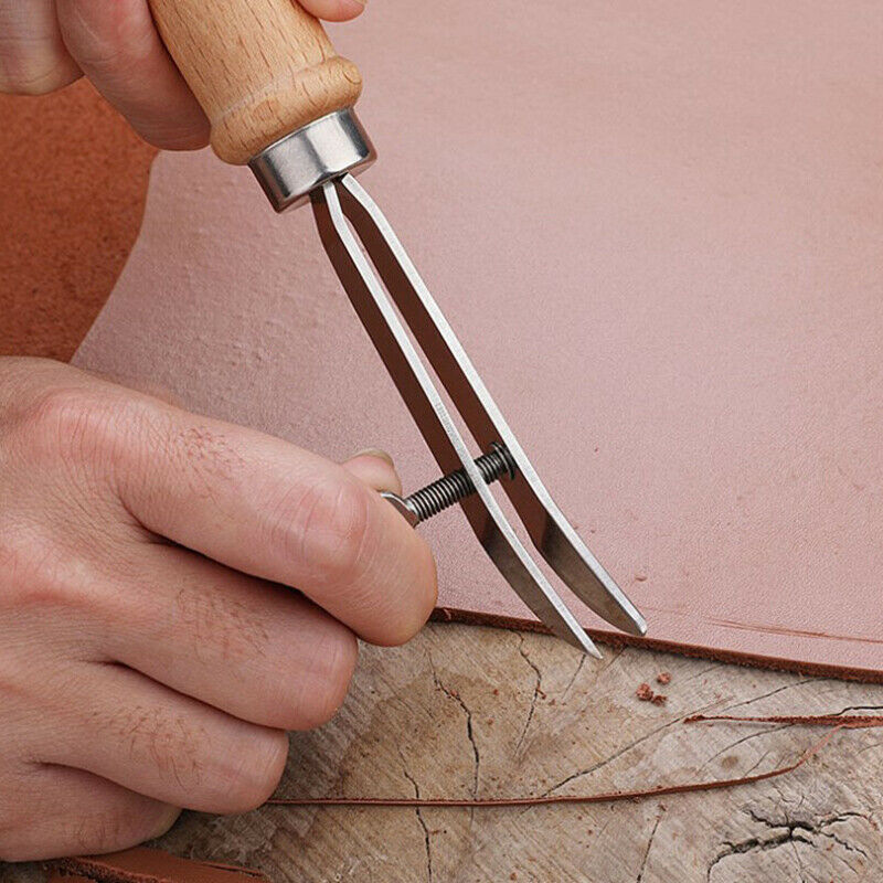 1pc Leather Tools Adjustable Cutter DIY Handmade Leather Crimper  Edge Ho.l8