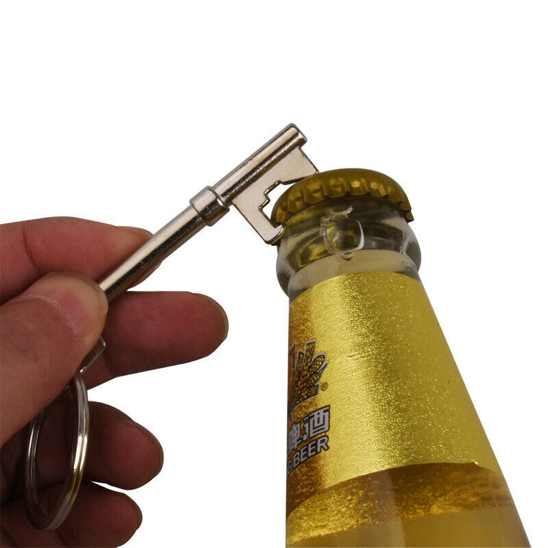 Portable Key Shape Bottle Opener Keyring Keychain Metal Beer Opener Party Tool