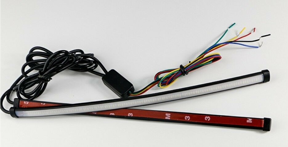 30cm Switchback Car SUV DRL LED Tube Strip Brakelight Signal Flowing Flash Light