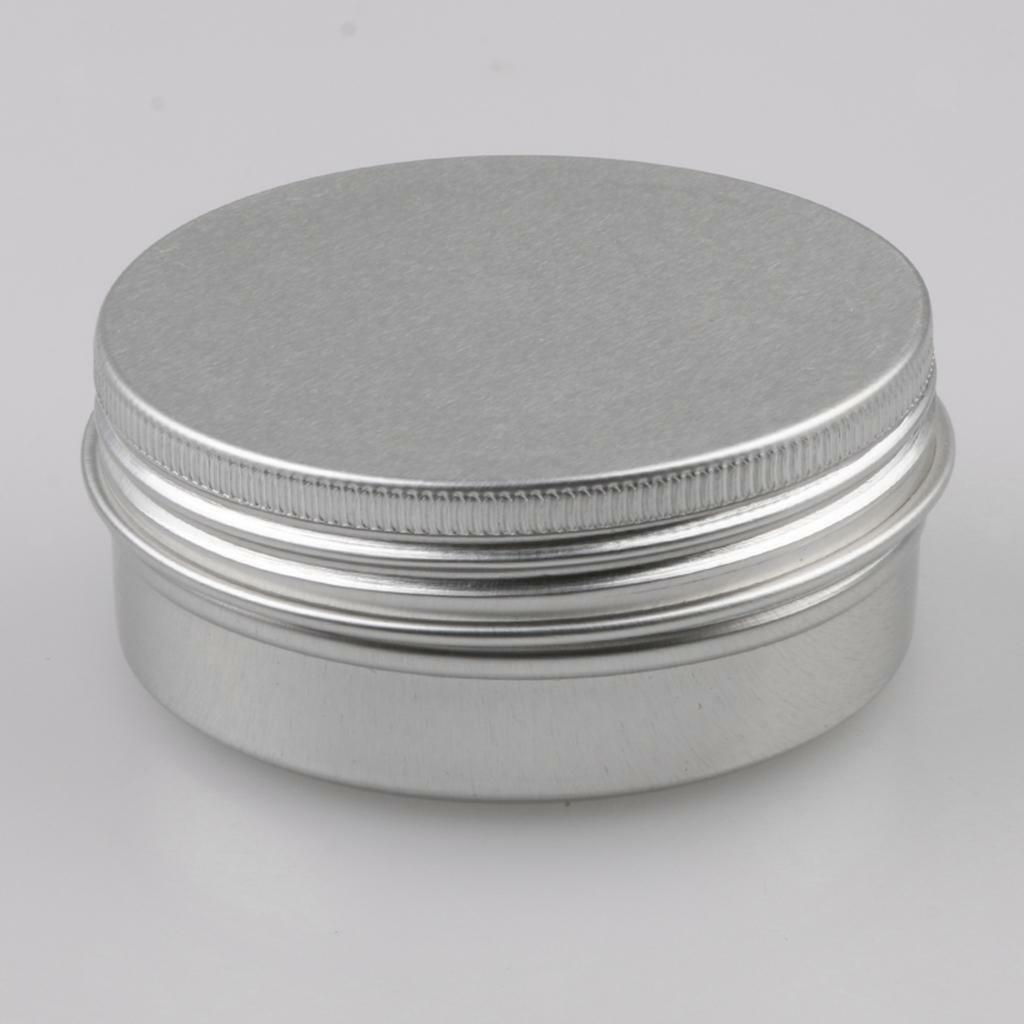 12 Metal Tin Storage Jar Containers Screw Top Lids Storing Make Up Candles Box