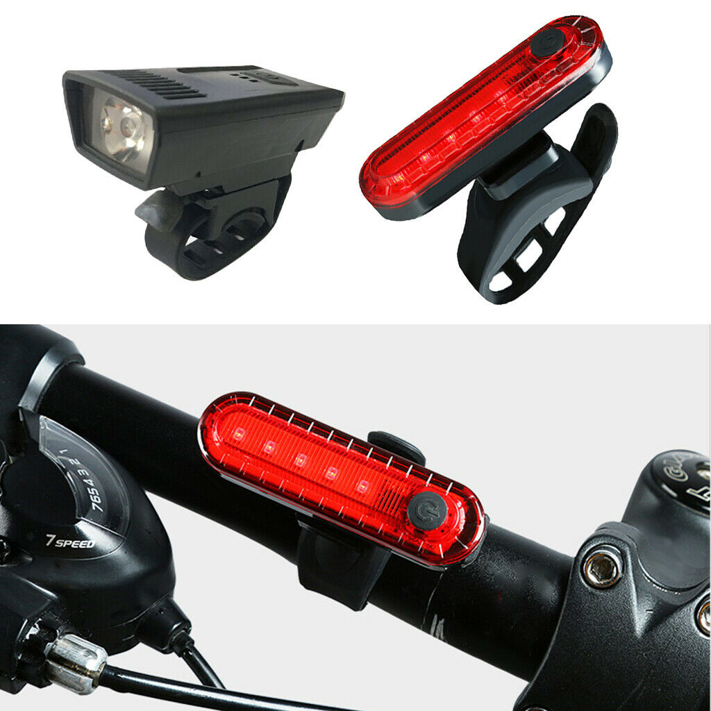 2 Packs Bike Flashlights Bicycle Back Taillight Cycling Headlight Rear Lamp