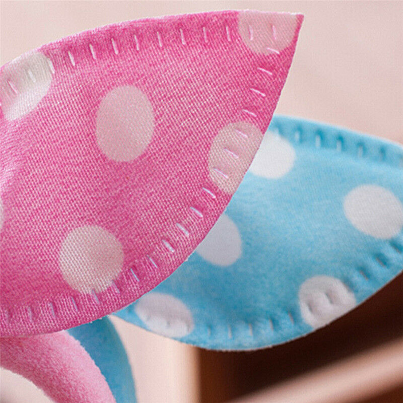 20X Girl Rabbit Bunny Ears Dotted Hair Ties Scrunchie Ponytail Holder Hair.l8
