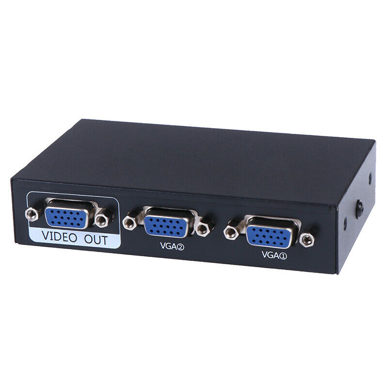 1PCS New 2 Port Computer VGA Switcher Sharer KVM SwitDD