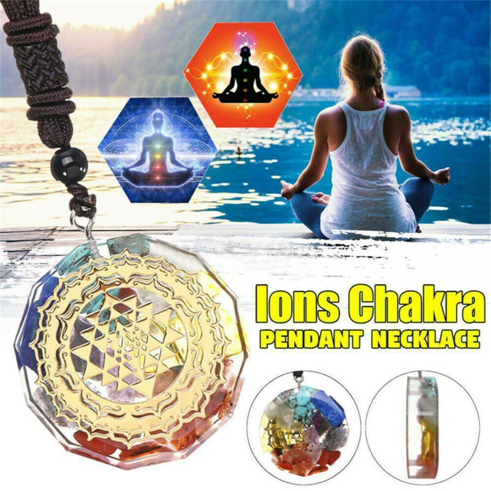Orgonite Sri Yantra Pendant Necklace Sacred Geometry Chakra Energy Necklace US