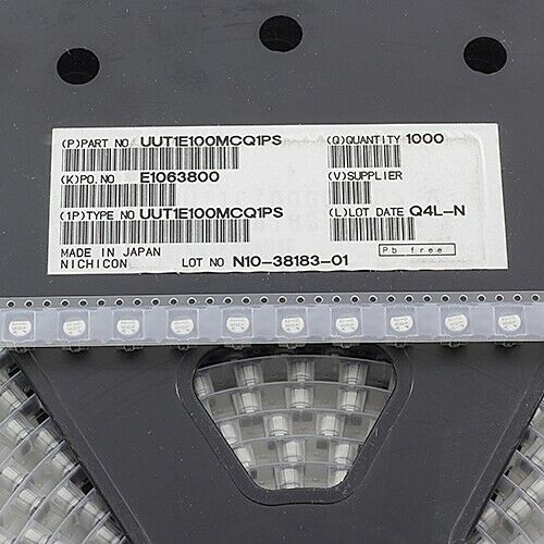 [100pcs] UUT1E100MCQ1PS 10uF 25V Electrolytic SMD-5X5.8