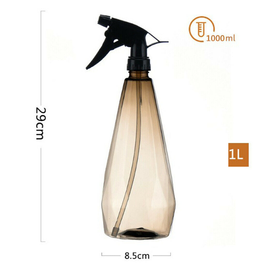 2x 1000ml Misting Spray Bottle Clear Plant Watering Can Trigger Sprayer