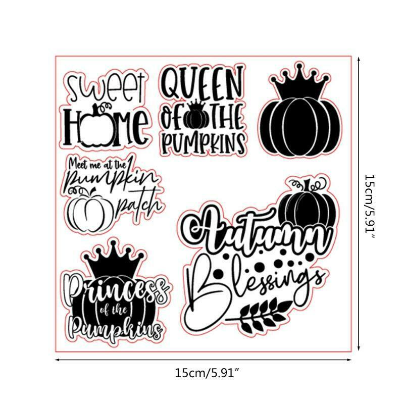 Autumn Pumpkin Silicone Clear Seal Stamp DIY Scrapbooking Embossing Photo Album