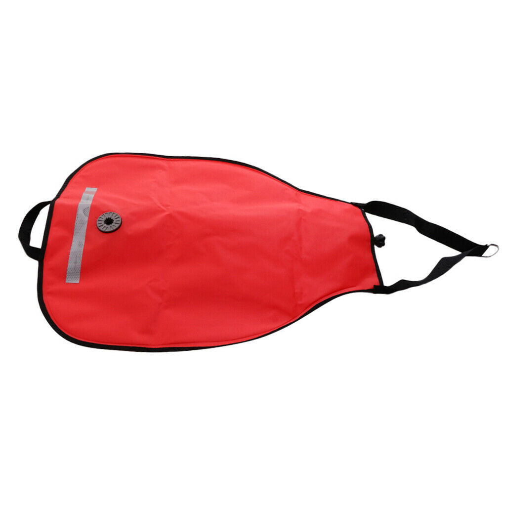 2 Red Tech Scuba Diving 50lbs Salvage Lift Bag & Dump Valve Diver Accessory