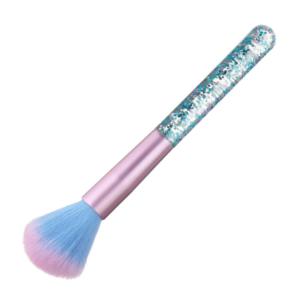 Acrylic Nail Art Dust Cleaner Brush Makeup Powder Remove Tool Sky Blue