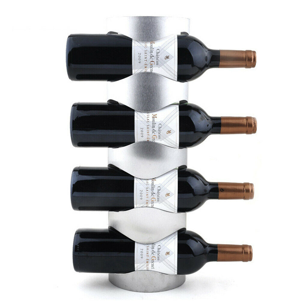 Stainless Steel Wine Holders Bottle Holder Wine Dispaly Rack 4-Bottle Holder