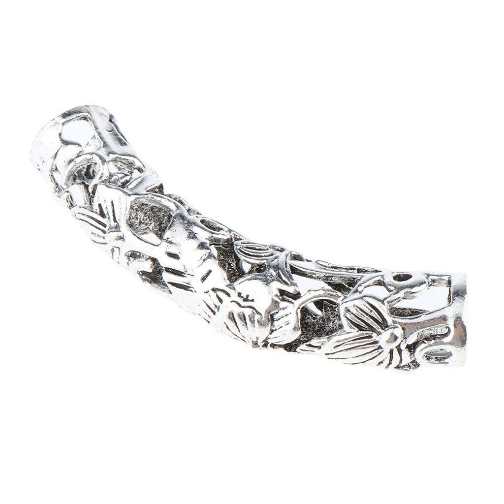 20Pcs Dreadlock Beads Twisted Braid Jewelry Tubes Beard Hair Pendants Cuffs