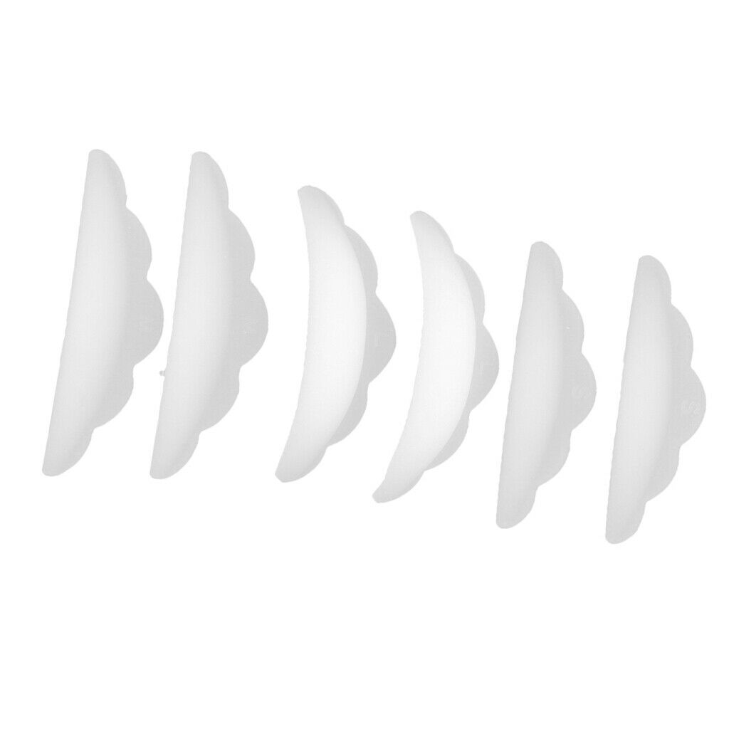 6 Pack Reusable Eyelash Curling Pads Lashes Curler Patch Shield Guard White