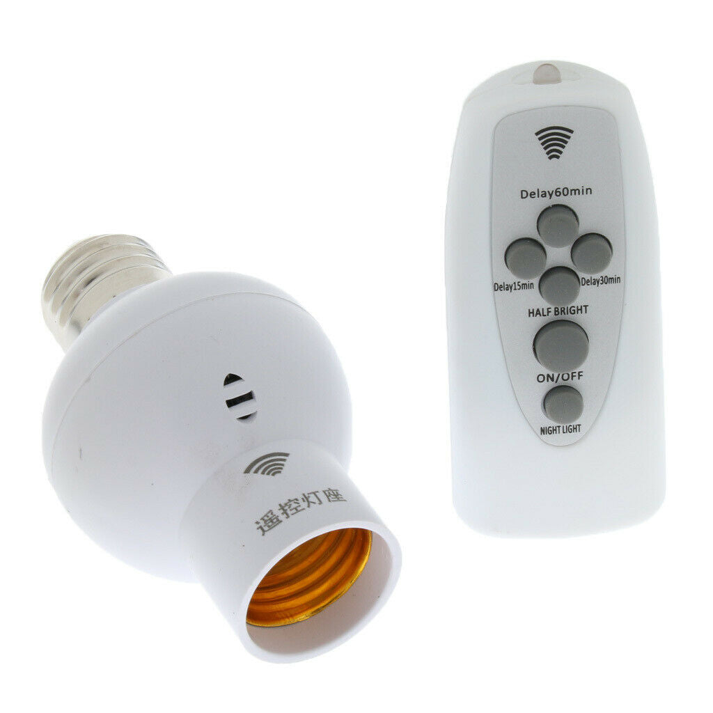 E27 LED Ligth Bulb Socket Adaptor Lamp Holder Fitting 40W 85-265V Dimmable