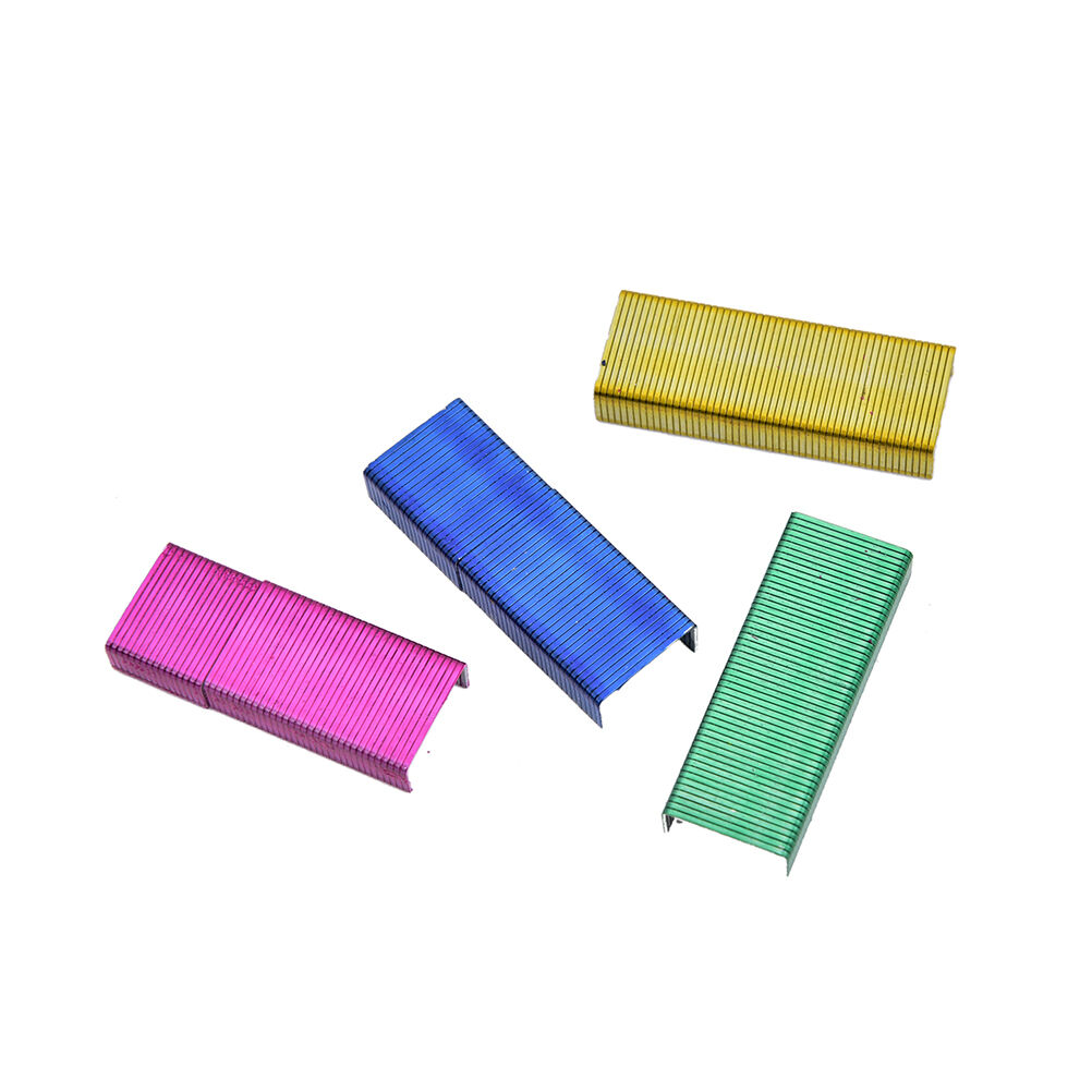 1Pack 12mm Creative Colorful Stainless Steel Staples Office Binding Suppli.l8
