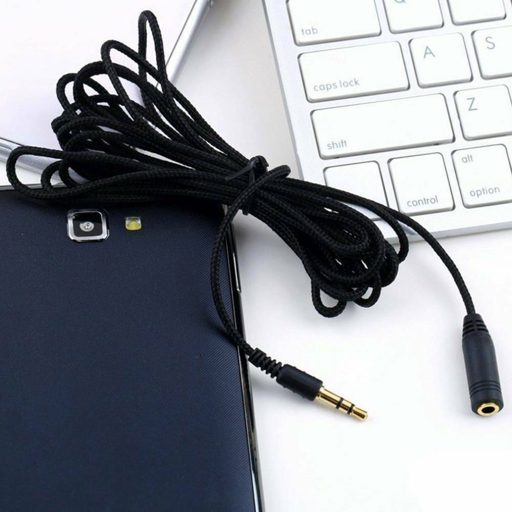 1.5m 3.5mm Jack Male to Female Audio Aux Extension Cord Headphone Cable Extender