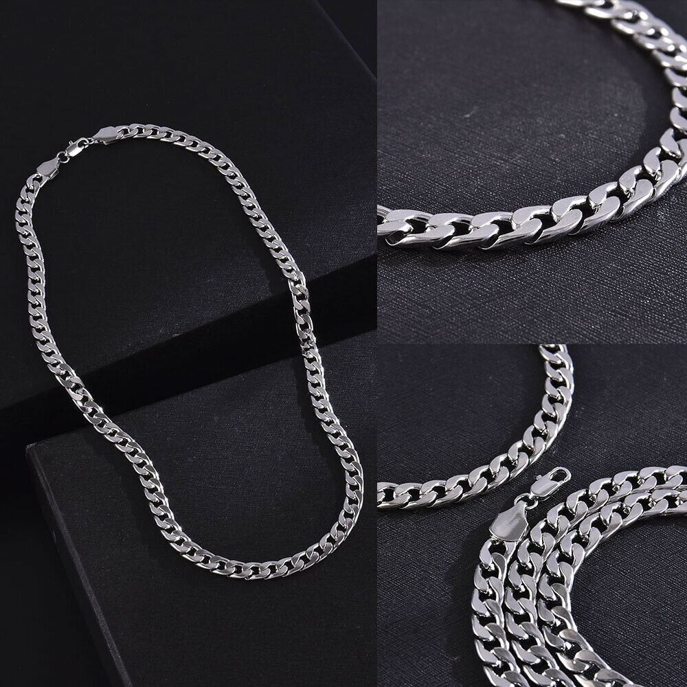 Sliver Bracelet And Chain Necklace alloy for Mens And Womenâ€™s non tarnish Set