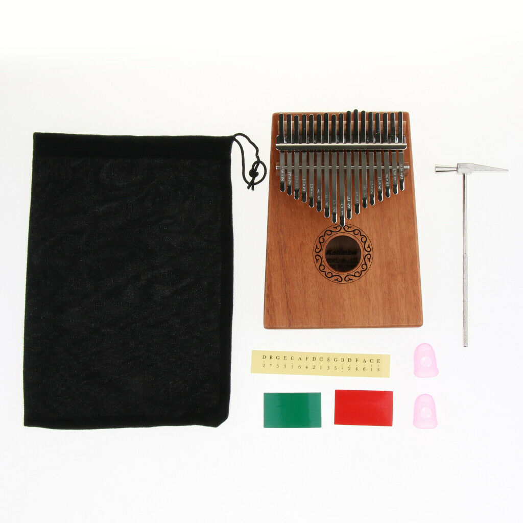 African Kalimba Thumb Piano 17 Note Percussion Instrument for Kids Adults Music