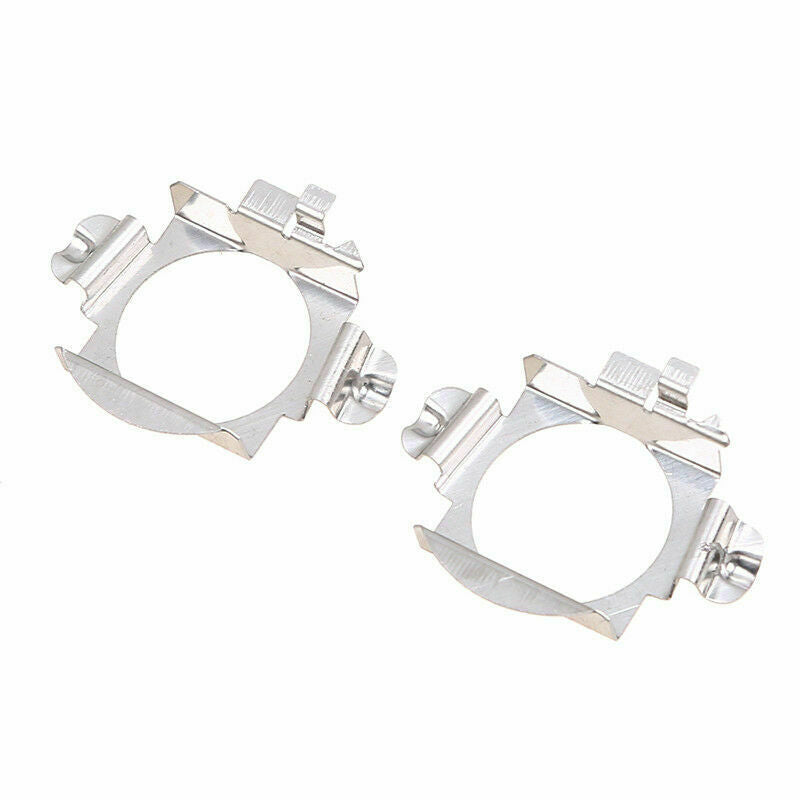 2Pcs H7 LED Headlight Bulb Holder Adapter Retainers Metal Part For Mercedes Benz